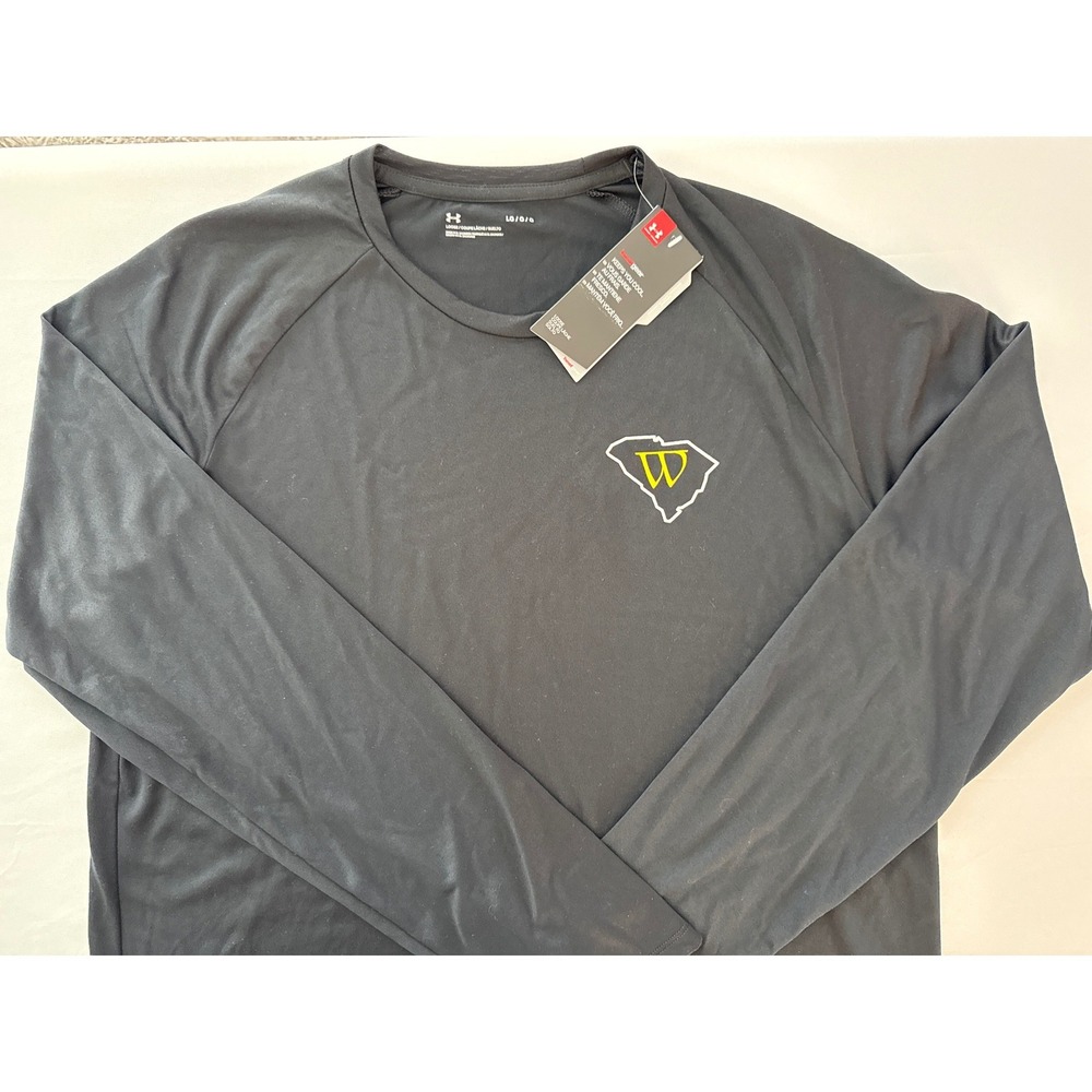 Under Armour Mens HeatGear Wexford Fishing Boat Long Sleeve Shirt Blk Large NWT